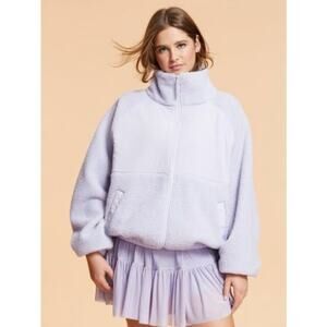 Blogilates Womens Campfire Fleece Full Zip Jacket Evening Haze Casual Outdoor XS